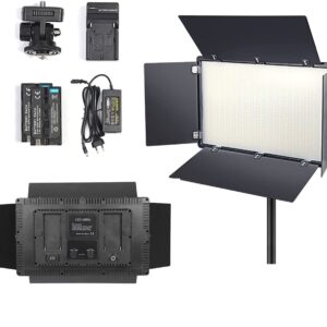 1.Led Panel Photography Video Light E800 1120PCS Led Beads + 2 Batteries + 1 stand